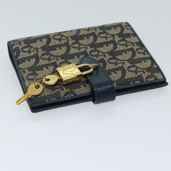 Christian Dior Trotter Canvas Day Planner Cover Navy Auth 69722 - Picture 5 of 16